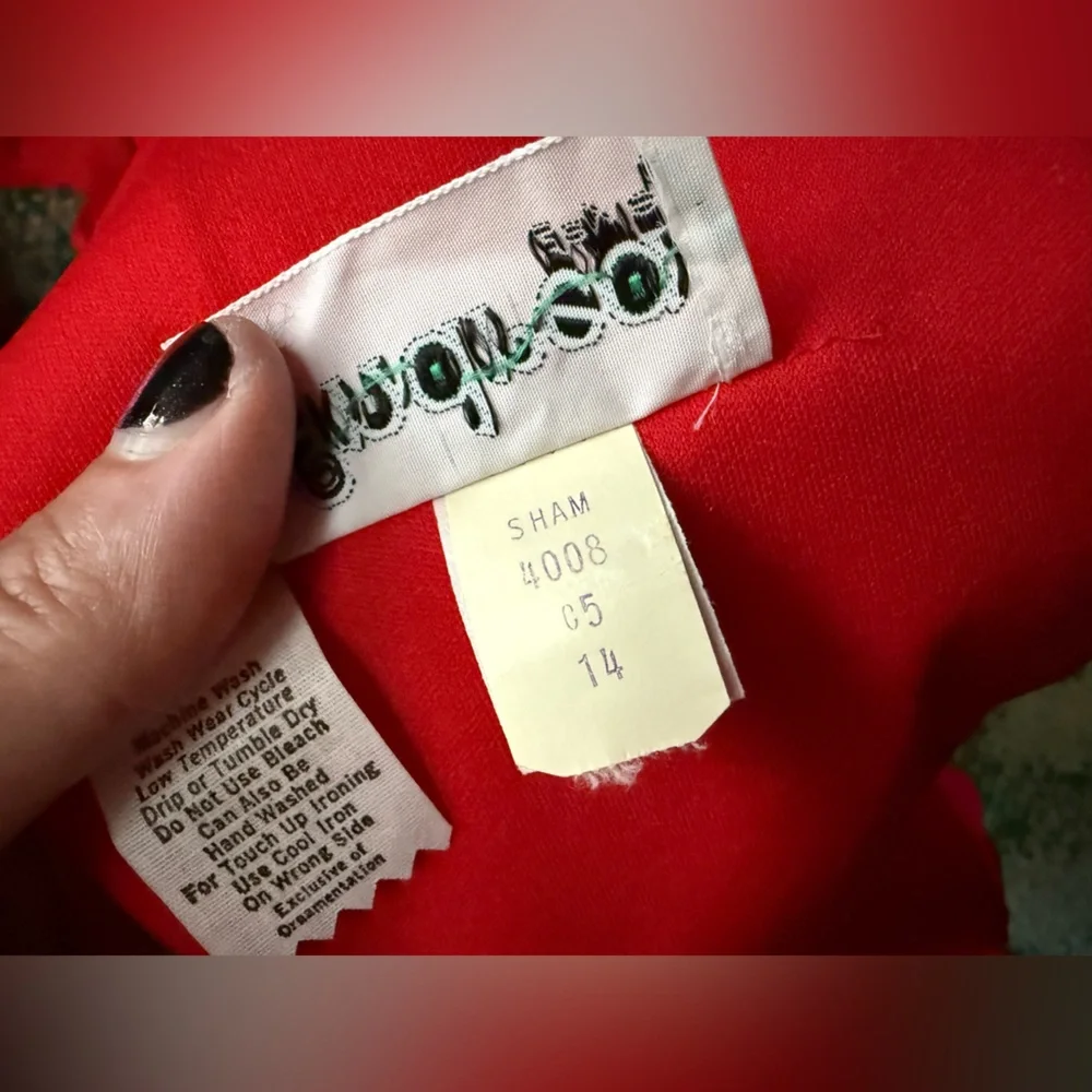 Vintage 60/70s Andrea Gayle red sleeveless gathered maxi dress, size medium - Picture 14 of 16